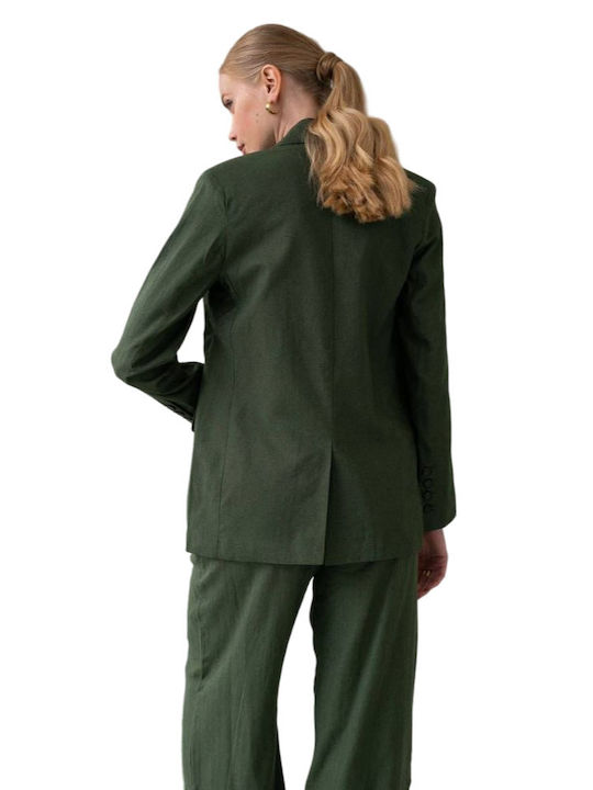 Mind Matter Women's Blazer Green