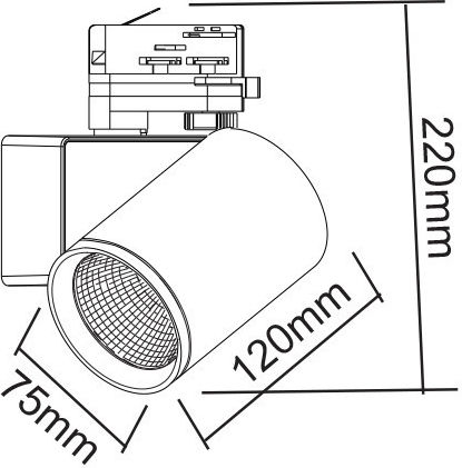Aca Single LED Natural White Spot in Gray Color Aca Single LED Natural White Spot in Gray Color