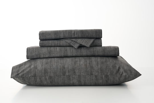 Charalambidis Textiles Κουβερλί Μονό από Βαμβάκι & Πολυεστέρα Μαύρο 160x230cm