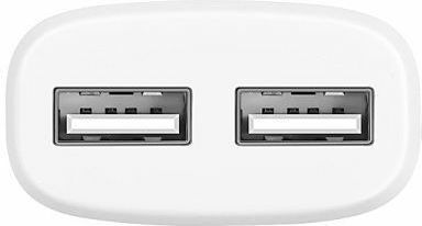 Hoco Charger with 2 USB-A ports and micro USB Cable Quick Charge 3.0 in White Colour (C12)