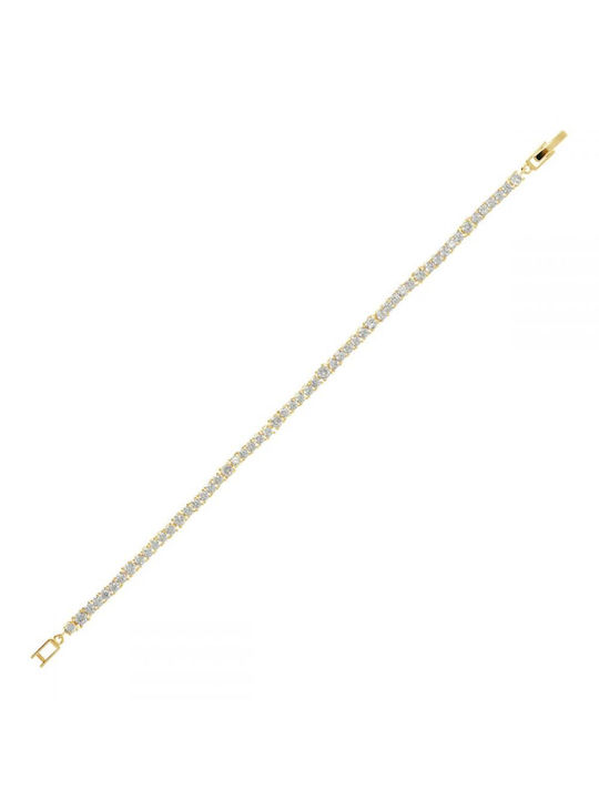 Bronzallure Bracelet Riviera Gold Plated with Zircon