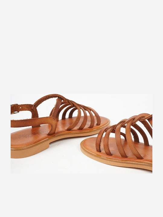 Damen Handgefertigte Geflochtene Sandalen Tan 15233