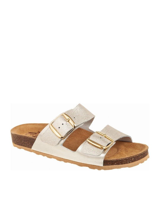 Relax 24016 Damen Leder Anatomische Pantoletten Gold