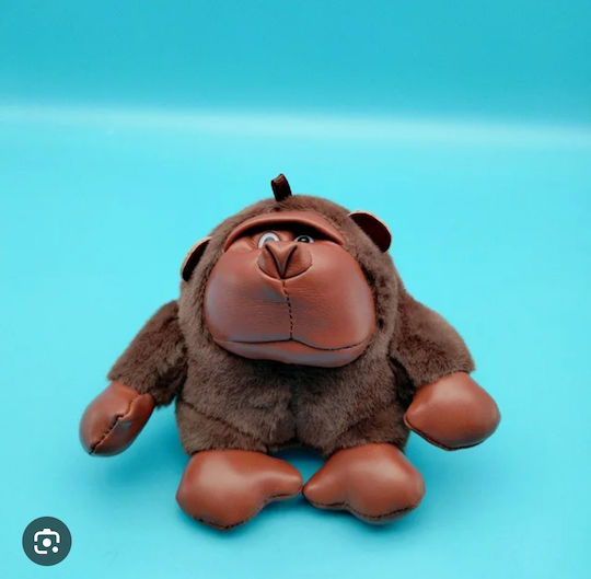 Gorilla Plüschspielzeug aus Leder Braun 22cm