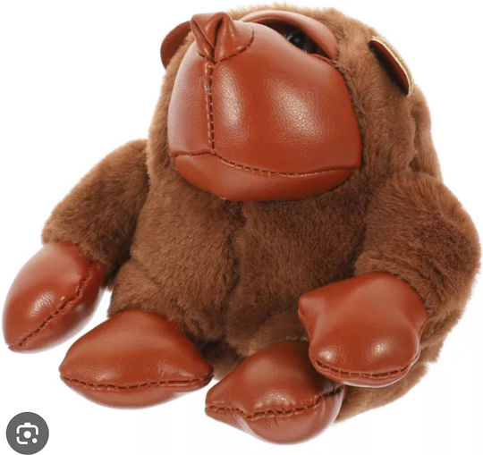 Gorilla Plüschspielzeug aus Leder Braun 22cm