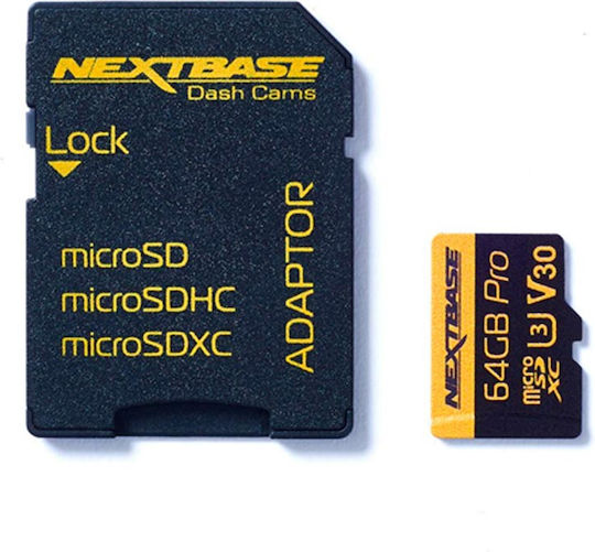 NextBase SDXC 64GB U3 V30 30MB/s Cu Adaptor