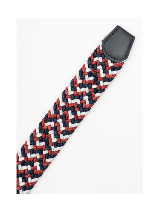 Bugatti Men's Belt Red White Blue