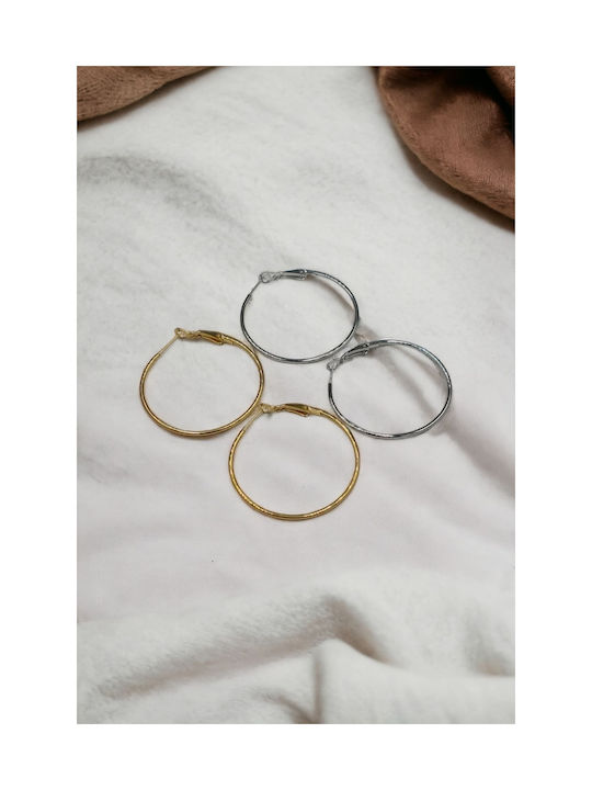 Stainless Steel Gold Thin Hoop Earrings