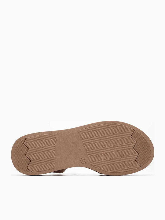 Damenplattformen Tabac Braun