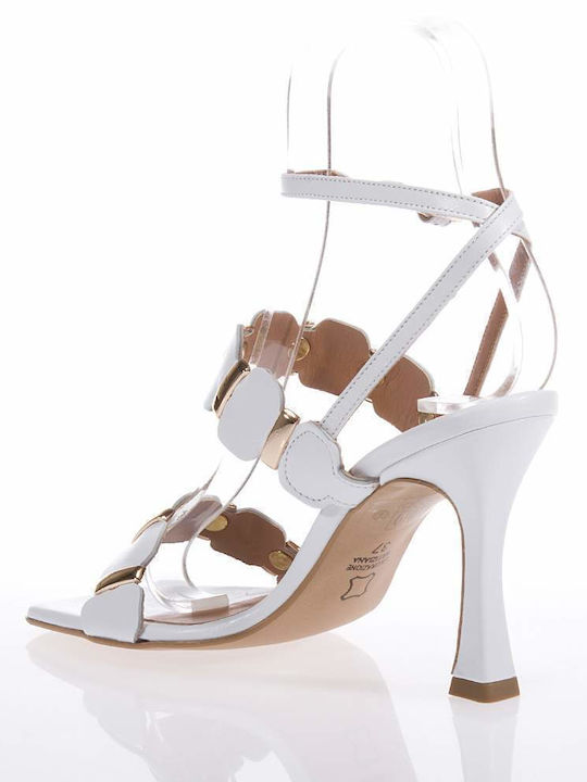 Toutounis Leather Women's Sandals White