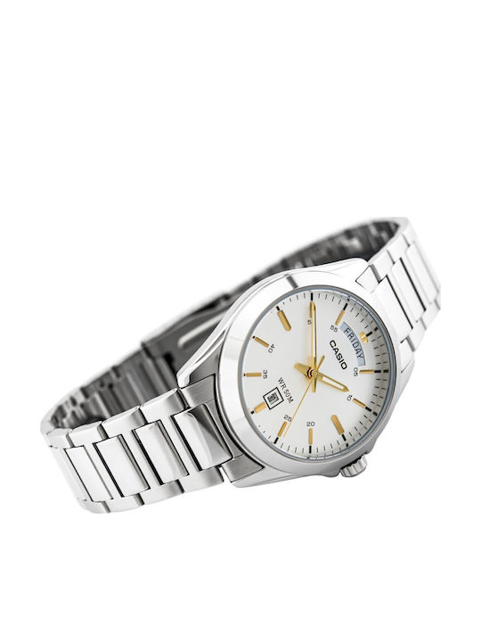 Casio Ceas Barbatesc 37mm Cu Baterie și Brățară Din Metal Argintie