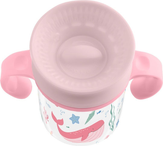 Kikka Boo Kleinkinderbecher aus Silikon Rosa 300ml für 12m+m+