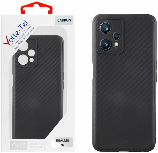 Volte-Tel Carbon Camera Protective Back Cover Σιλικόνης Μαύρο (Realme 9i)
