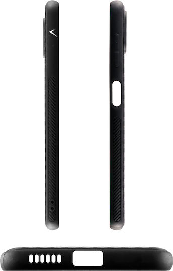 Volte-Tel Carbon Camera Protective Back Cover Σιλικόνης Μαύρο (Realme 9i)