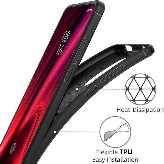 Forcell Carbon Do Back Cover Silicon / Plastic / Tempered Glass Negru (Galaxy A53)