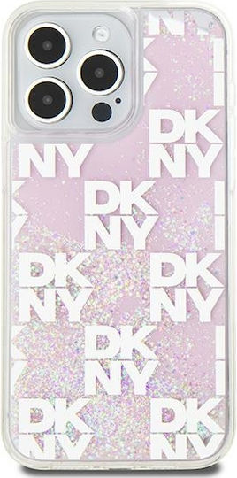 DKNY Liquid Glitter Checkered Pattern Back Cover Πλαστικό / Σιλικόνης Ροζ (iPhone 15 Pro Max)