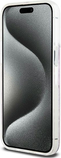 DKNY Liquid Glitter Checkered Pattern Back Cover Πλαστικό / Σιλικόνης Ροζ (iPhone 15 Pro Max)