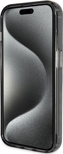 Guess Iml Umschlag Rückseite Kunststoff / Silikon Schwarz (iPhone 15 Pro Max)