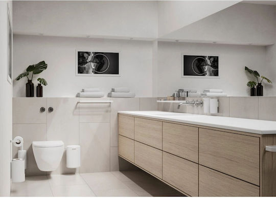 Zone Denmark Single Wall-Mounted Bathroom Rail ​70x2.5cm White