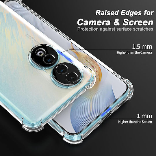 Techsuit Shockproof Clear Back Cover Silicon Transparent (Honor 90 Pro)