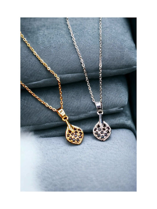 Necklace with design Heart from Gold Plated Steel