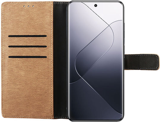 Volte-Tel Buchen Sie Synthetisches Leder Gold (Xiaomi 14 Pro)