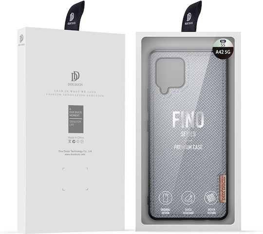 Dux Ducis Fino Umschlag Rückseite Kunststoff / Silikon / Stoff Gray (Galaxy A42)
