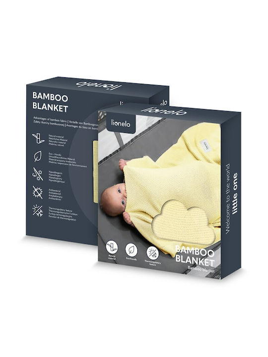 Lionelo Pătură Pepinieră Swaddling pături Bambus Galbenă Yellow 75x100cm