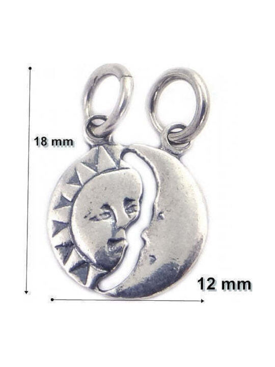925 Silber Anhänger Jolie Silber Sonne Mond Modell 18 x 12 mm 1,2 g