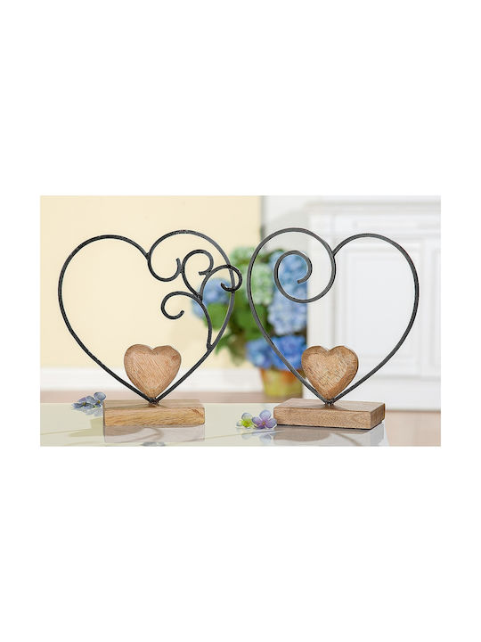 ArteLibre Metallische Herz Dekoration 19x19cm (Verschiedene Designs)