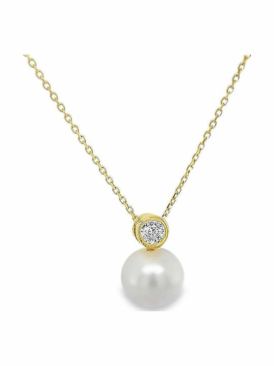 Xryseio Charm aus Gold 9 K mit Perlen & Zirkon