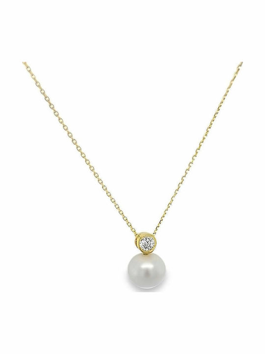 Xryseio Charm aus Gold 9 K mit Perlen & Zirkon