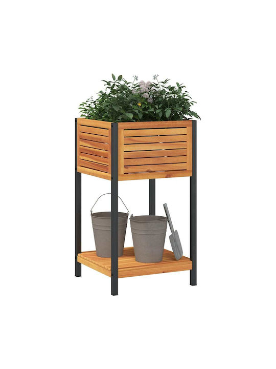 vidaXL Planter Box 45x80cm Μασίφ Ακακία/ατσάλι 367616