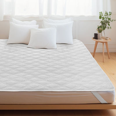 Beauty Home Semi-Double Quilted Mattress Cover White 120x200cm