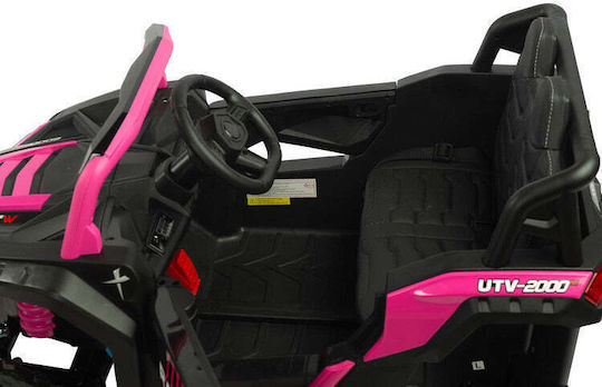 Caretero Two Seater Electric Ride On Car with Remote Control 12 Volt Pink for 3+ Years