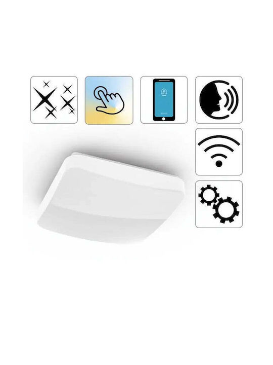 HAMA Deckenleuchte montieren 27,5cm Weiß mit Integrierte LED