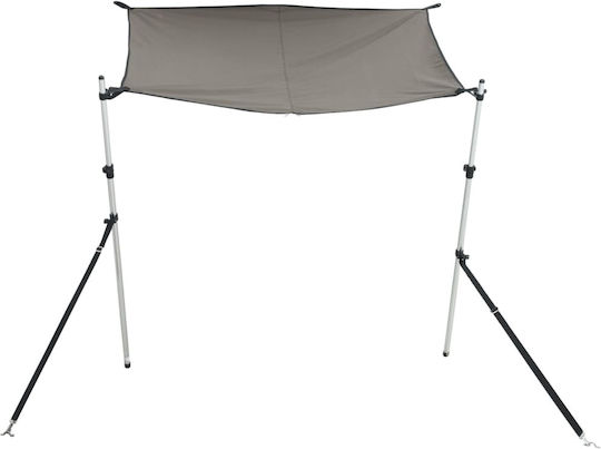 vidaXL Tenta Barca Aluminiu M174xL205xH115cm Gri Culoare