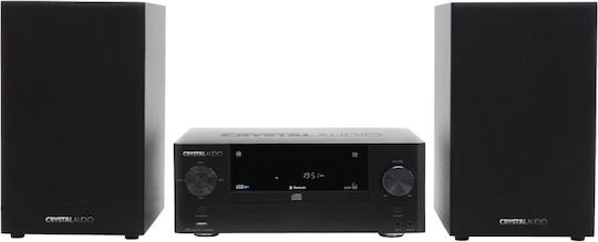 Crystal Audio Ηχοσύστημα 2.0 HBT-3 50W με CD / Digital Media Player, WiFi και Bluetooth Μαύρο