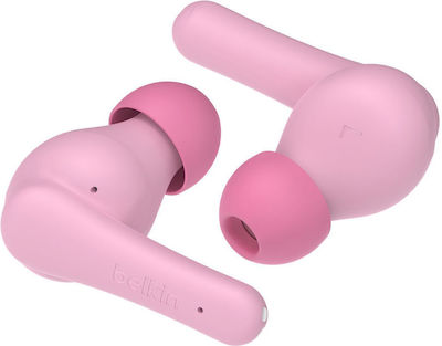 Belkin SoundForm Nano 2 In-ear Bluetooth Handsfree Ακουστικά με Αντοχή στον Ιδρώτα και Θήκη Φόρτισης Ροζ