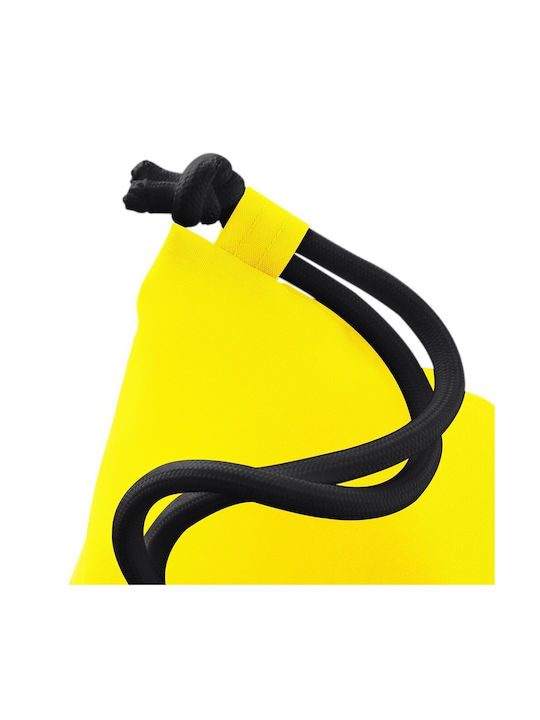 Panathinaikos Backpack Bag Gymbag Yellow Pocket 40x48cm & Thick Cords