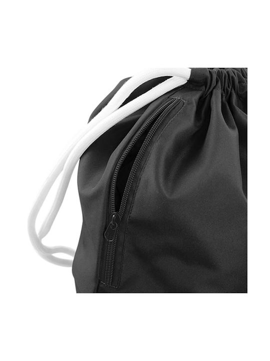 Shit Happens Backpack Bag Gymbag Black Pocket 40x48cm & Thick White Cords