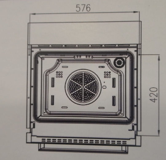 Kitchen PRO + Φούρνος άνω Πάγκου 70lt Π60εκ. Μπεζ