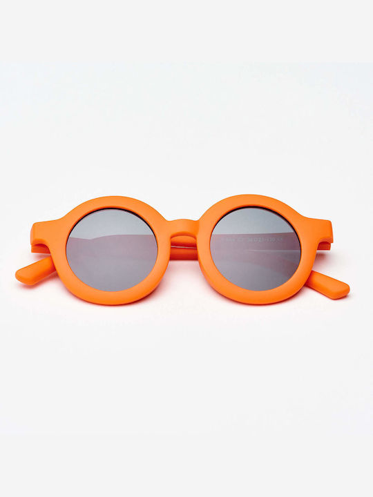 Baby Cloud Round Στρογγυλά Παιδικά Γυαλιά Ηλίου με Polarized Φακό Hot Orange για 2-5 Ετών