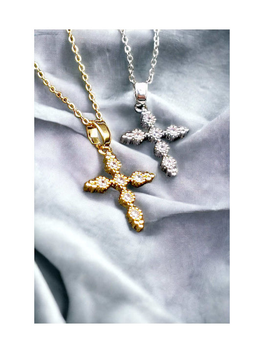 Women's Cross from Steel with Chain