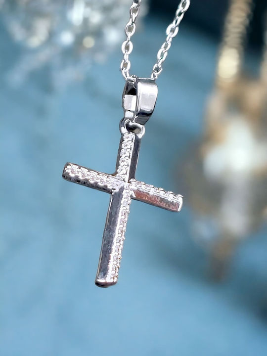 Women's Cross from Steel with Chain
