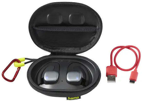 HAMA Spirit Athletics In-Ear Bluetooth-Freisprecheinrichtung Kopfhörer mit Schweißresistenz und Ladeetui Black/Yellow