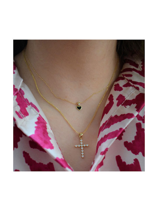 Xrisokosmima Women's Gold Cross 14K with Chain