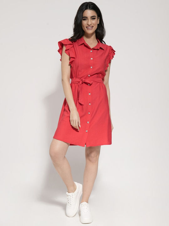 Tresor Mini Dress Coral