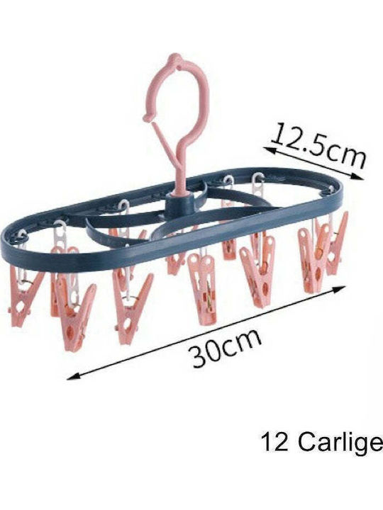 Plastic Folding Hanging Clothes Drying Rack 30x12.5cm