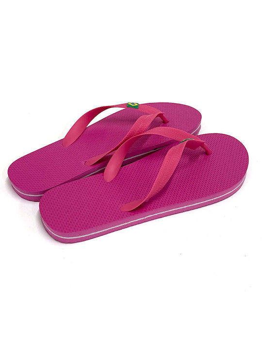 Ustyle Women's Flip Flops Fuchsia